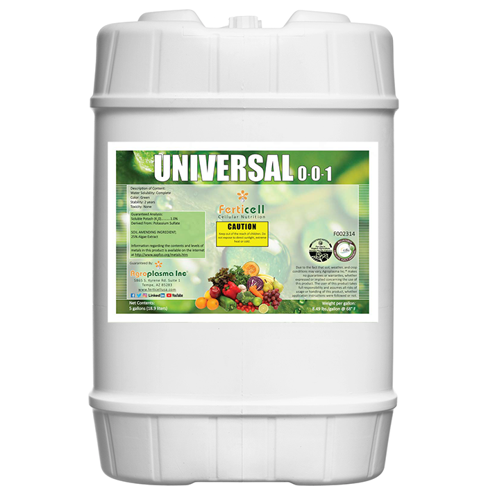 Ferticell Organic Universal 0-0-1, 80 Gallon