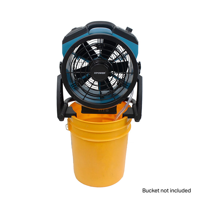 XPOWER FM-65WB Battery-Powered Misting Fan With Built-In Water Pump, 900 CFM