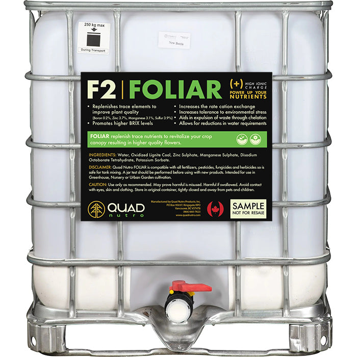 Quad Nutro F2 Foliar Fulvic Acid - 1000 Liter