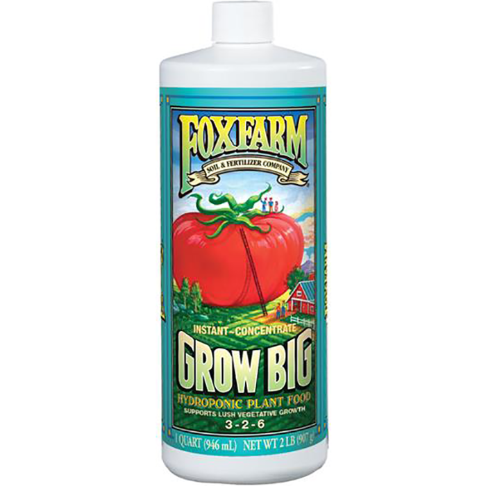 Fox Farm Grow Big Hydro Liquid Concentrate, 1 Quart