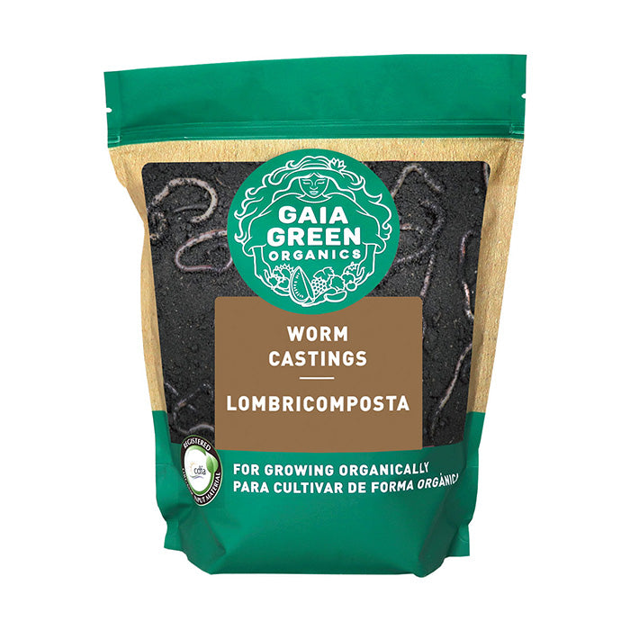 Gaia Green Worm Castings, 2 Liter Pouch