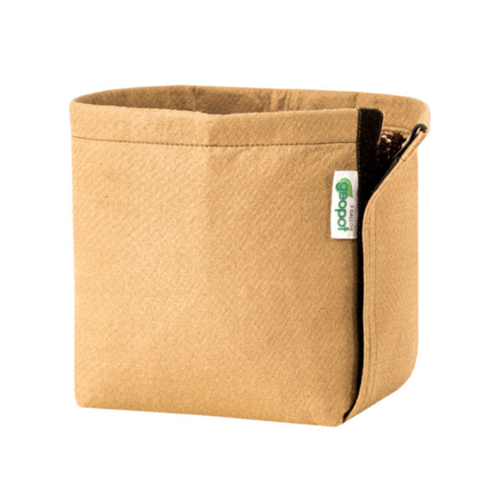 GeoPot Tan Velcro Seam Transplanter Fabric Pot, 3 Gallon