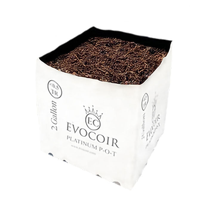 Evocoir Platinum 70/30 Treated Coco Blend Open Top Plastic Grow Bag, 2 Gallon