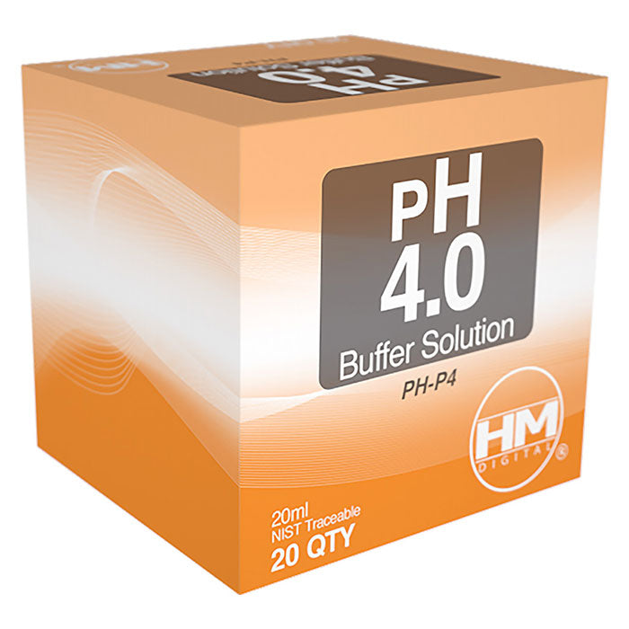 HM Digital pH 4.0 Buffer Solution, 20 mL Packet - Pack of 20