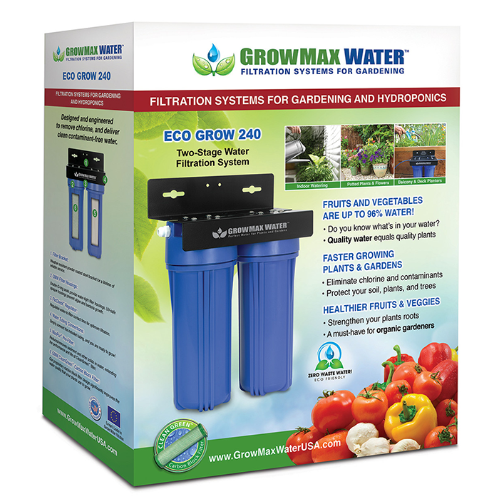 GrowMax Water Pro Grow 2000 Dechlorinator & Sediment Water Filter System, Treats Up To 25,000 Gallons