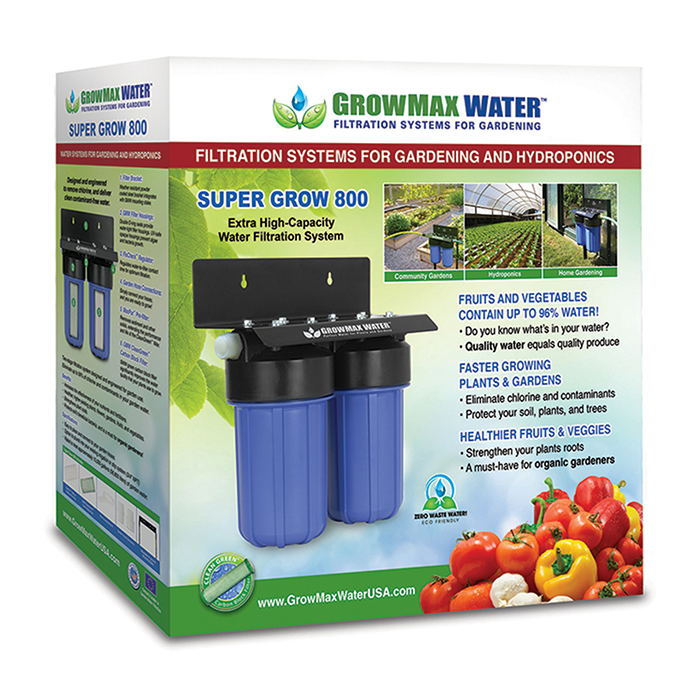 GrowMax Water Super Grow 800 Dechlorinator & Sediment Water Filter System, Treats Up To 15,000 Gallons