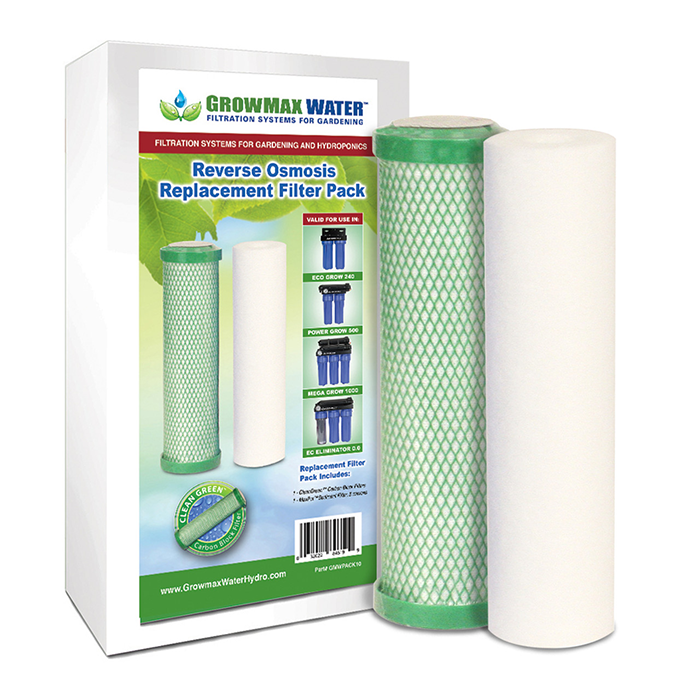 GrowMax Water Replacement Filter Pack For Eco Grow 240, Power Grow 500, & EC Eliminator