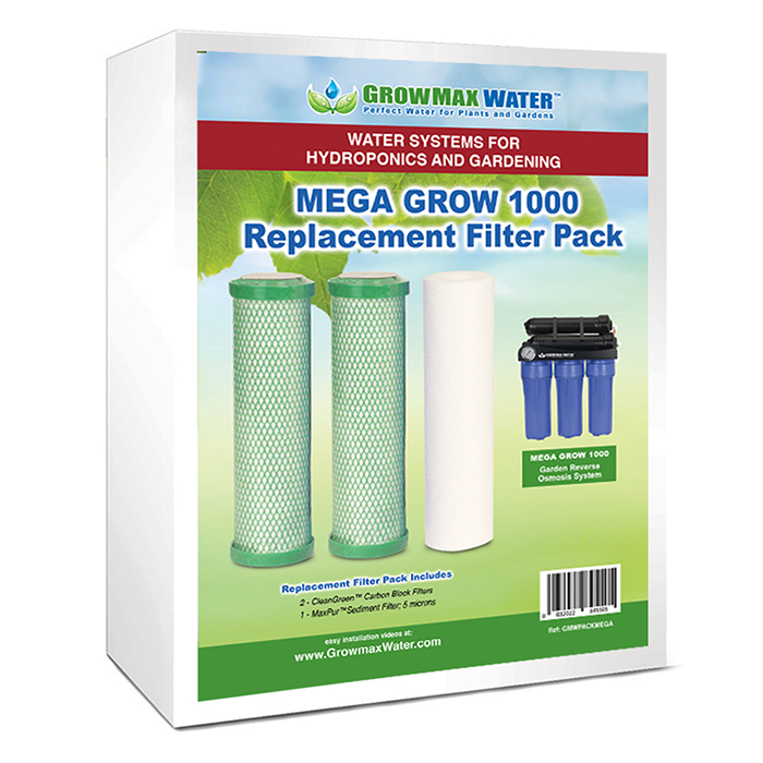 GrowMax Water Replacement Filter Pack For Mega Grow 1000
