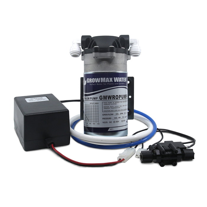 GrowMax Water Reverse Osmosis High Flow Booster Pump Kit, 0.6 GPM