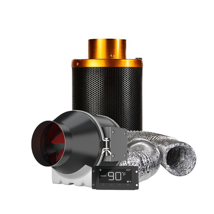 Gorilla 4" x 12" Smart Ventilation and Odor Control Kit, 200 CFM