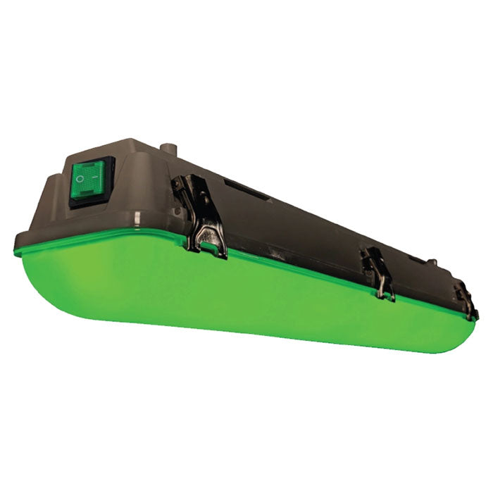 Growlite Vaportight Soft Green LED Work Light, Battery Backup