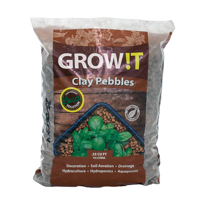 GROW!T Clay Pebbles 4mm-16mm, 10 Liters