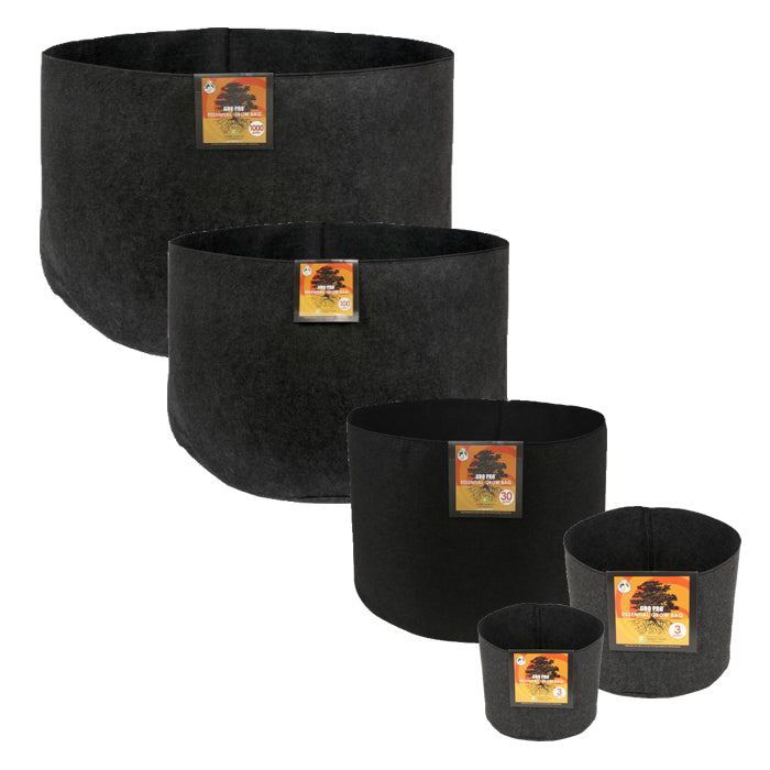 Gro Pro Essential Round Fabric Pot, Black