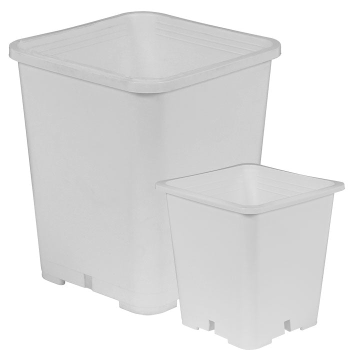 Gro Pro Premium White Square Pot