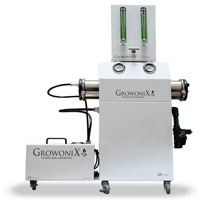 GrowoniX GX1000 Flow Box Deluxe - 2000 GPD Deluxe Reverse Osmosis Filtration System with KDF/CAT Premium Carbon Filter