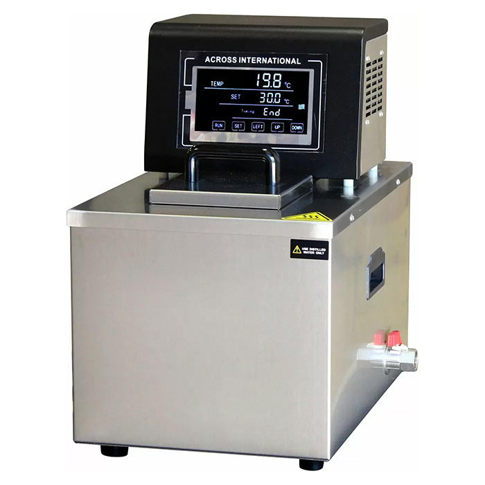 Across International 100°C Stainless Steel Compact Heated Recirculator, 7 Liter Capacity, 220 Volt