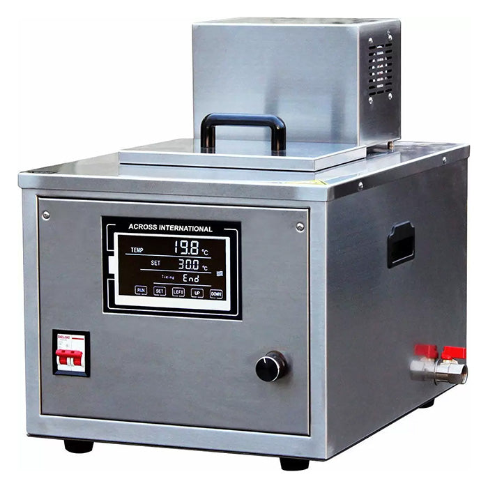 Across International 200°C Stainless Steel Desktop Heated Recirculator, 15 Liter Capacity, 220 Volt