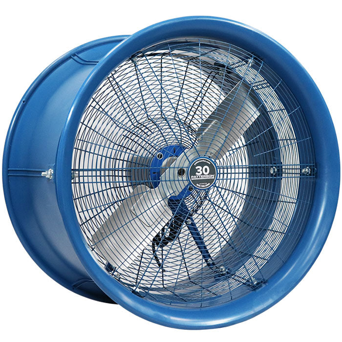 Patterson Fans High Velocity 1 HP Single Phase Hybrid Fan with Fan Guard and Yoke, 30 Inch - 12000 CFM - 115/220 Volt
