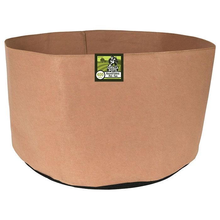 Gorilla Pots 400 Gallon Fabric Pot, Tan, Case of 100