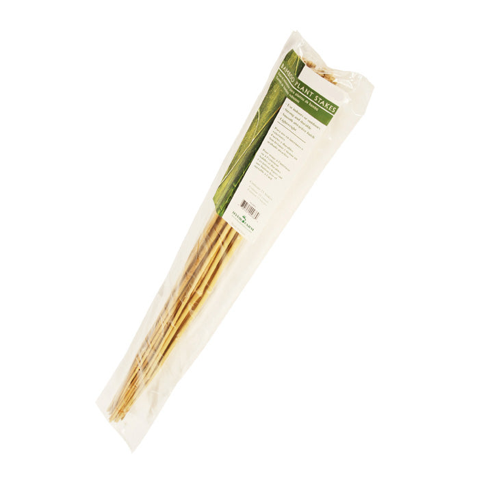 GROW!T Natural Bamboo Stakes, 4 Foot - Pack of 25
