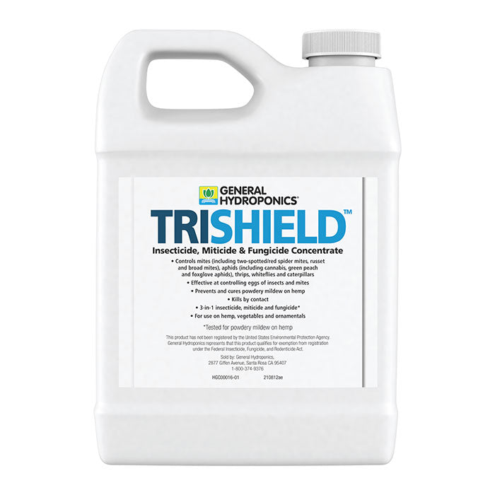 General Hydroponics TriShield Insecticide, Miticide & Fungicide Concentrate, 1 Quart