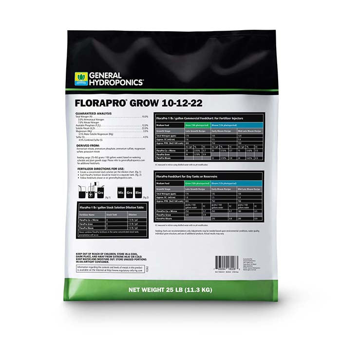 General Hydroponics FloraPro Grow, 25 lb.