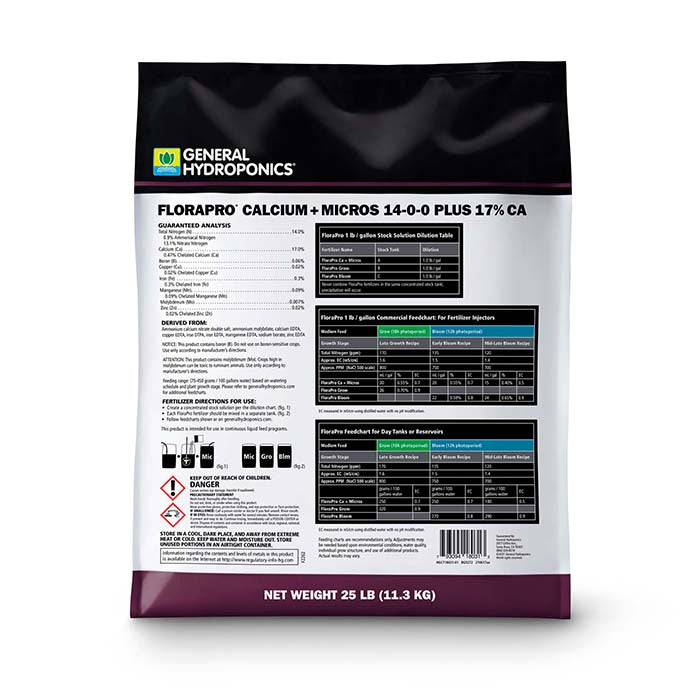 General Hydroponics FloraPro Calcium + Micros, 25 lb.