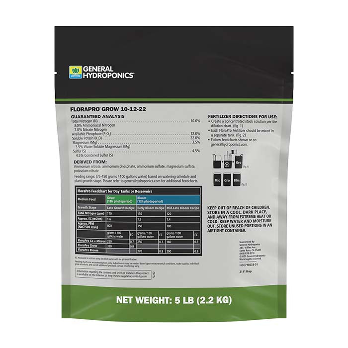 General Hydroponics FloraPro Grow, 5 lb.