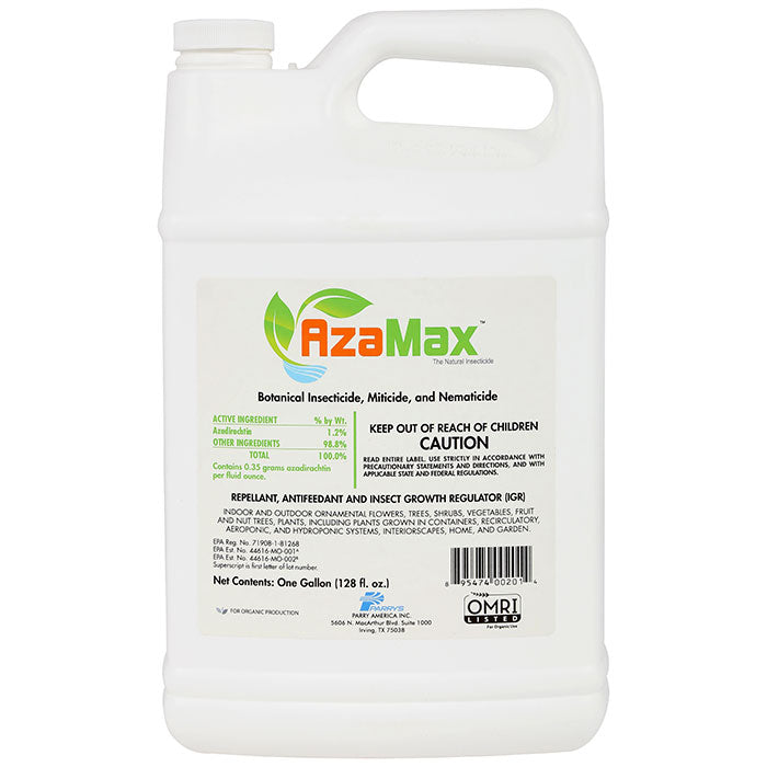 General Hydroponics AzaMax Insecticide, Miticide, & Nematicide Concentrate, 1 Gallon