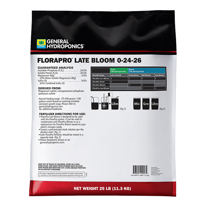 General Hydroponics FloraPro Late Bloom Soluble
