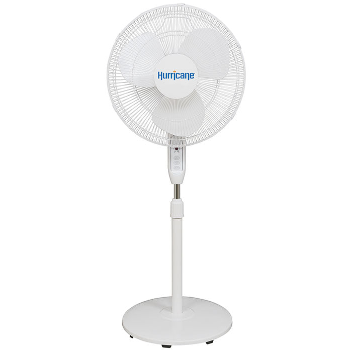 Hurricane Supreme Oscillating Stand Fan with Remote, 16 in. - White