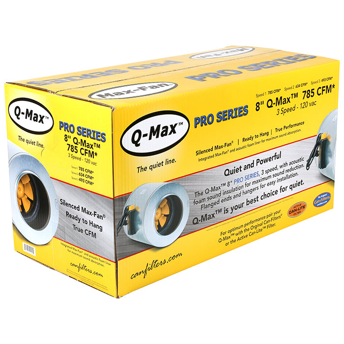 Can-Fan Q-Max Pro Series Inline Fan, 8 Inch - 785 CFM