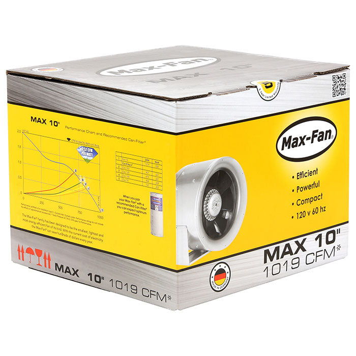 Can-Fan Max-Fan Mixed Flow Inline Fan, 10 Inch - 1019 CFM
