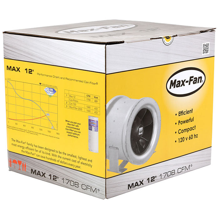 Can-Fan Max-Fan Mixed Flow Inline Fan, 12 Inch - 1709 CFM