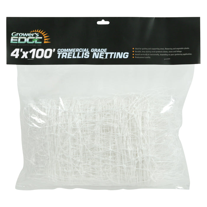 Grower's Edge Commercial Grade Trellis Netting 4 ft x 100 ft - 10 Pack