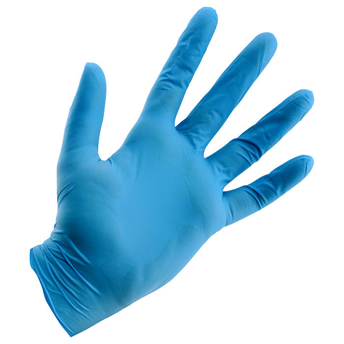 Growers Edge Light Blue Powder Free Nitrile Gloves 4 mil