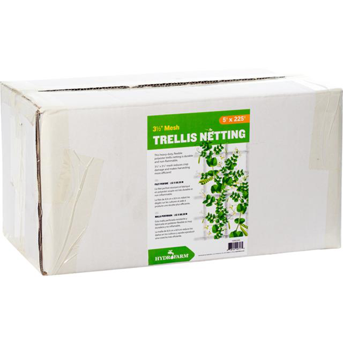 Hydrofarm Trellis Netting 5' x 225', 3.5" Mesh, Woven