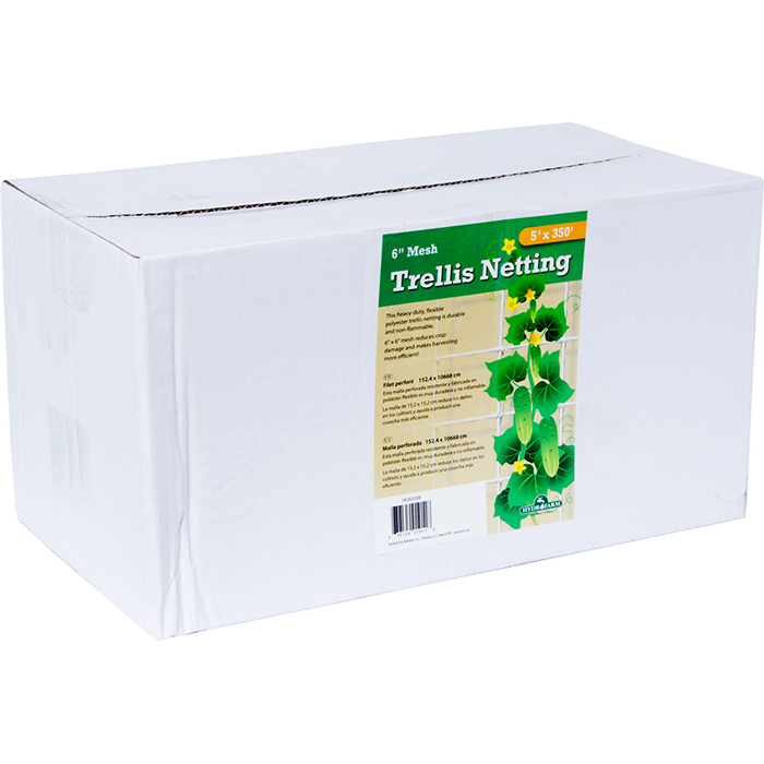 Hydrofarm Trellis Netting 5' x 350', 6" Mesh, Woven