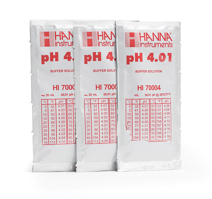 Hanna Instruments pH 4.01 Calibration Solution, 20 mL - Case of 25