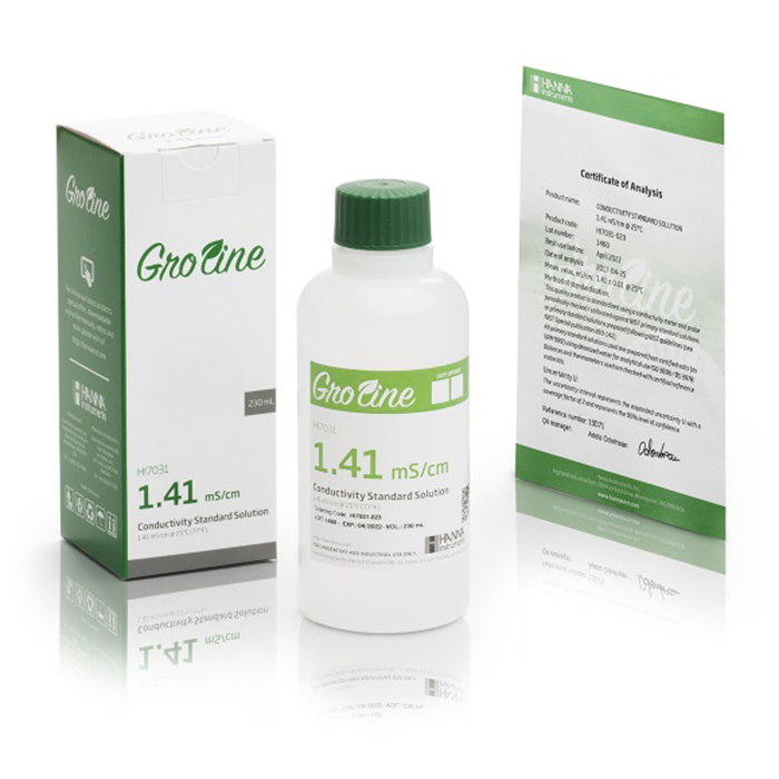 Hanna Instruments GroLine 1.41 mS/cm Conductivity Standard, 230mL