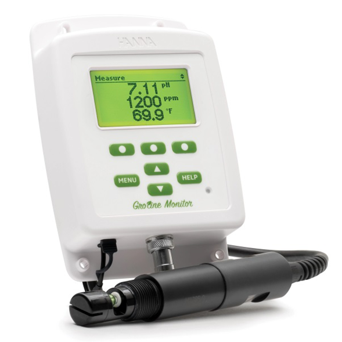 Hanna Instruments GroLine pH/EC/TDS & Temp Monitor with Inline Probe