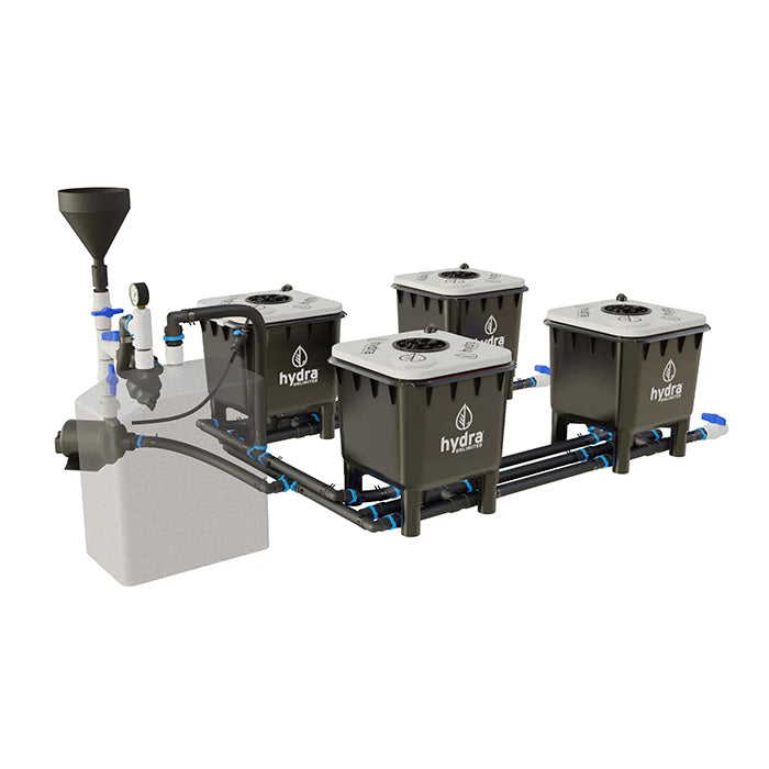 HydraMax Professional RDWC Hydroponic System, 2-Row, 4-Site System