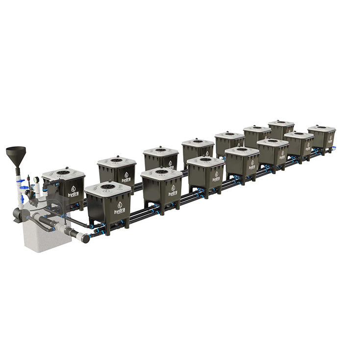 HydraMax Professional RDWC Hydroponic System, 2-Row, 14-Site System
