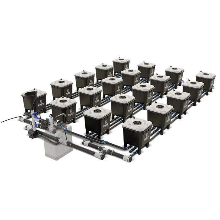 HydraMax Professional RDWC Hydroponic System, 4-Row, 20-Site System