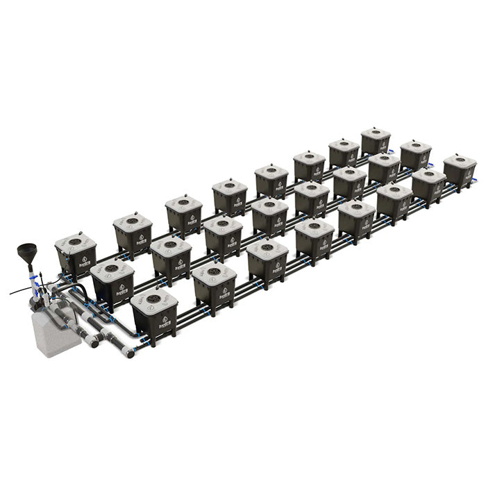HydraMax Professional RDWC Hydroponic System, 3-Row, 24-Site System