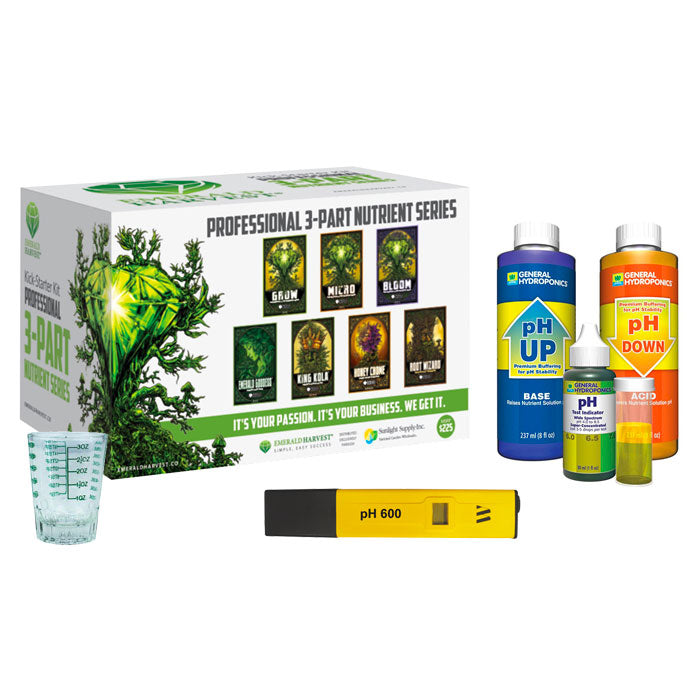 Emerald Harvest Hydroponic Nutrient & pH Control Starter Kit with pH Pen