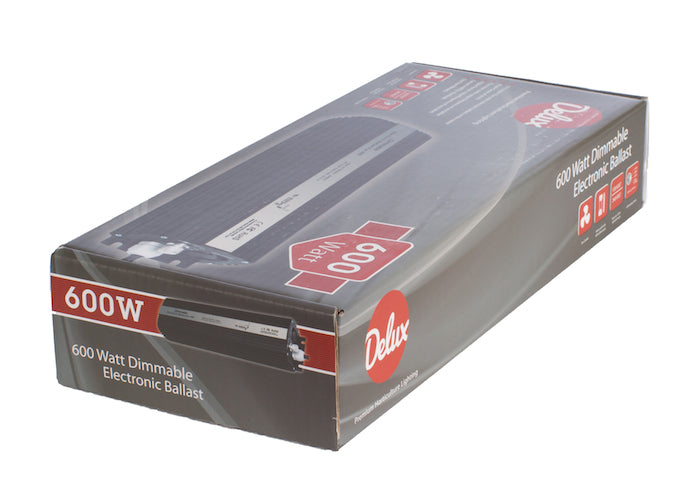Delux 600 Watt Dimmable Grow Light Ballast, 120/240 Volt