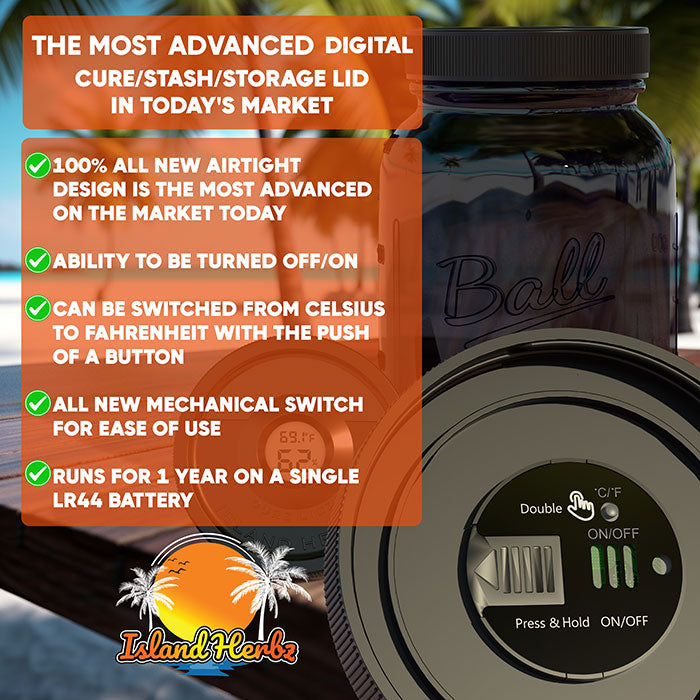 Island Herbz Canna Cure Starter Kit, 4 Lids