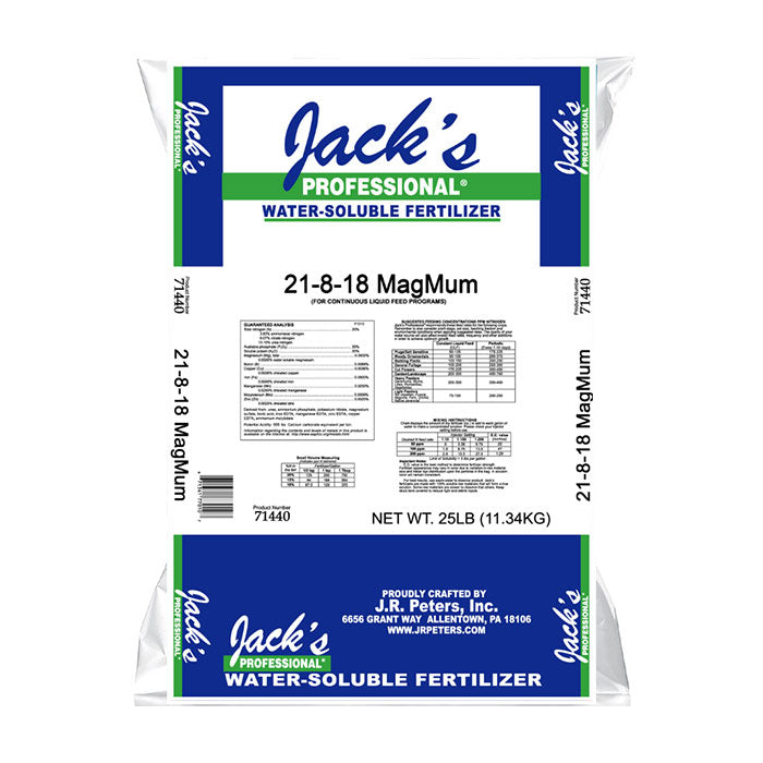 Jack's Professional 21-8-18 MagMum Water Soluble Fertilizer, 25 lbs.