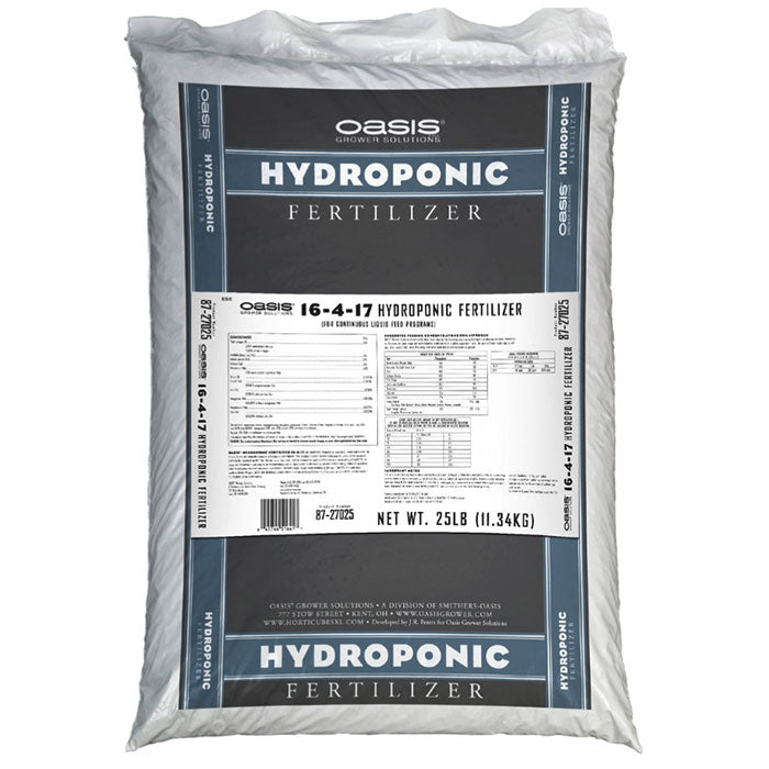 Jack's Professional 16-4-17 Oasis Hydroponic FeEd Water Soluble Fertilizer, 25 lbs.
